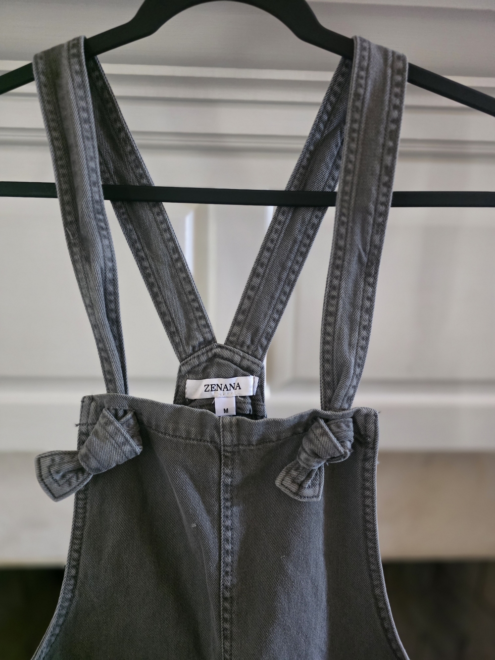 Zenana Outfitters Gray Denim Overall Jumpsuit - Picture 3 of 5